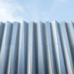 Aluminum exterior wall panels with folded architectural facade design