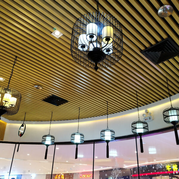 Imitation wood grain aluminum square tube ceiling - Image 2