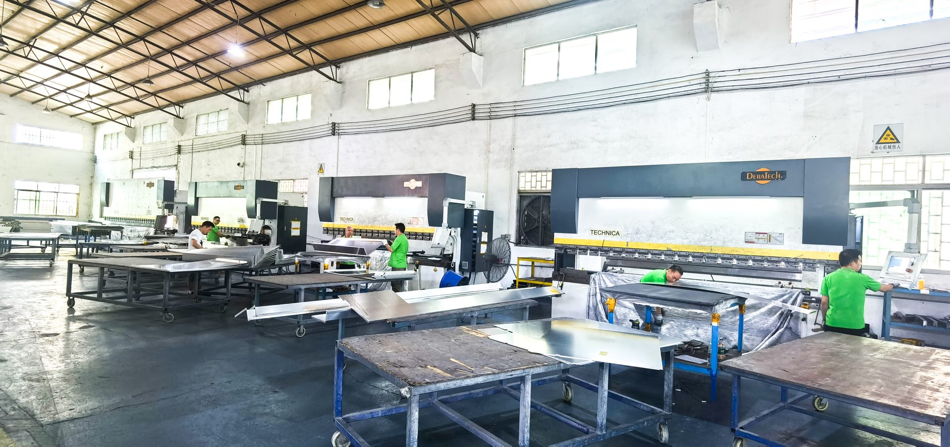 PVDF Aluminum Veneer Panel: Complete Specifier Guide 2026 DeraTech CNC press brake bending line at Likton aluminum veneer panel factory