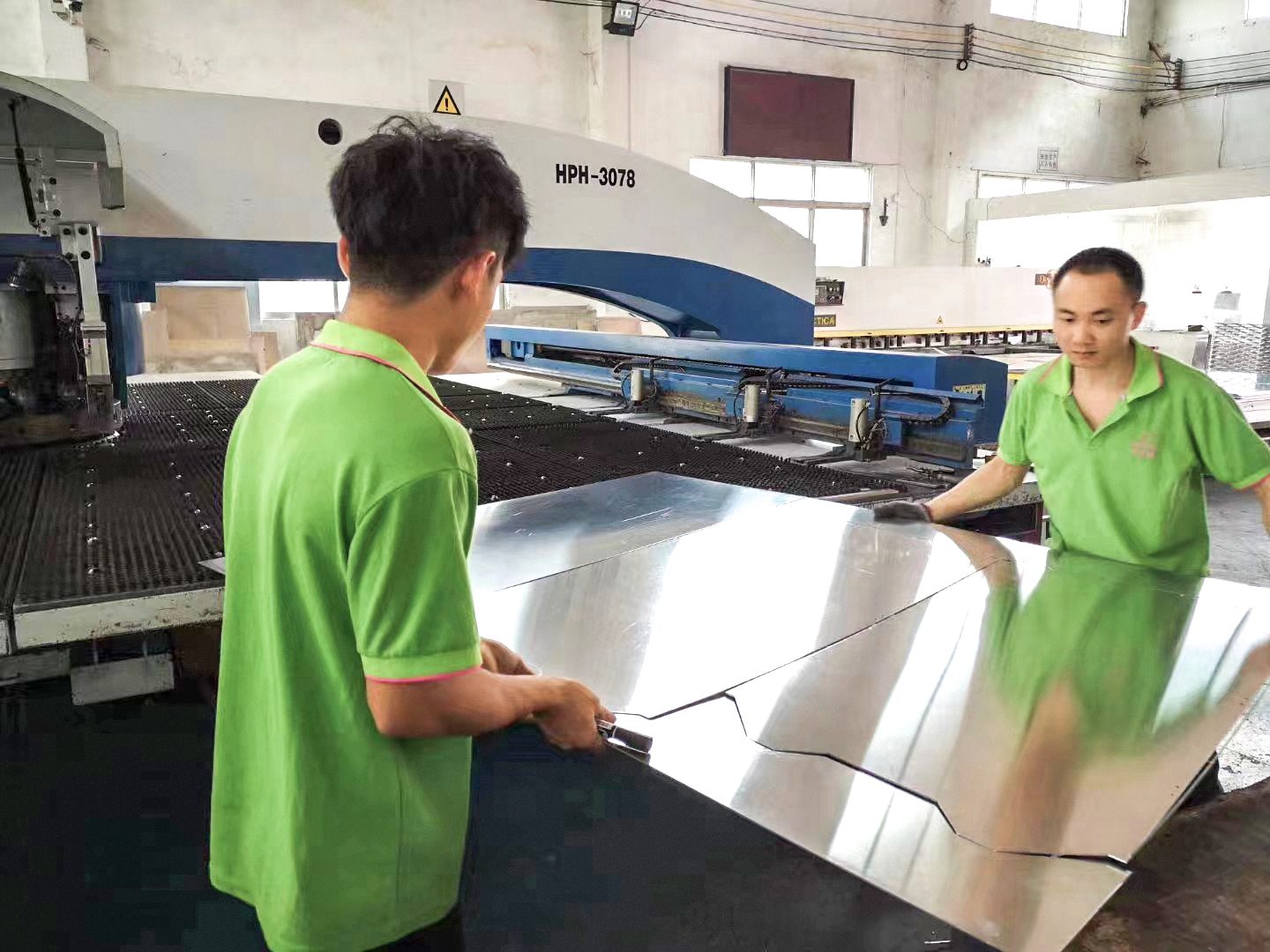 HPH-3078 CNC turret punching machine processing custom aluminum facade panels