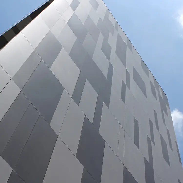 Pre-Coated Coil vs Powder-Coated Aluminum Panels: Where the Cost Difference Comes From Likton multi-tone aluminum facade panels with gray exterior finish