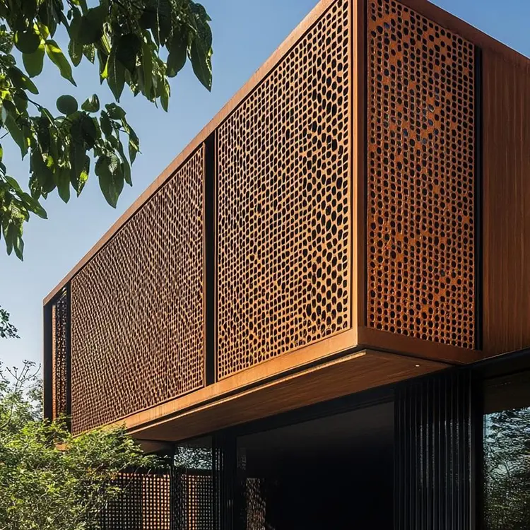 Revolutionize Your Building with Perforated Aluminum Panels: The Ultimate Decorative Solution Perforated aluminum sunshade screen panels for privacy and facade shading