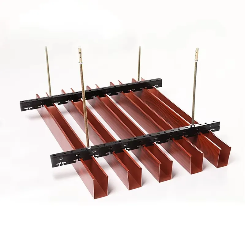 Aluminum Baffle Ceiling Cost: How Spacing and Accessories Change the Quote Baffle assembly illustration showing profiles, carriers and suspension rods