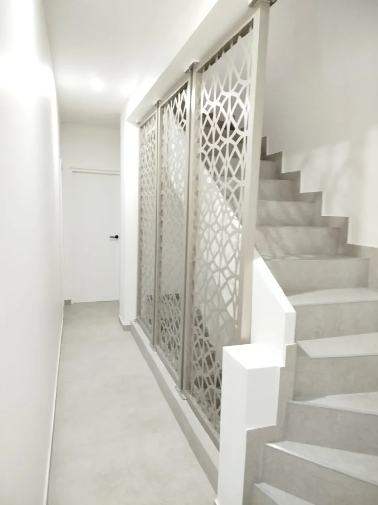 Laser-Cut Sliding Screens for Apartment Corridor - 11