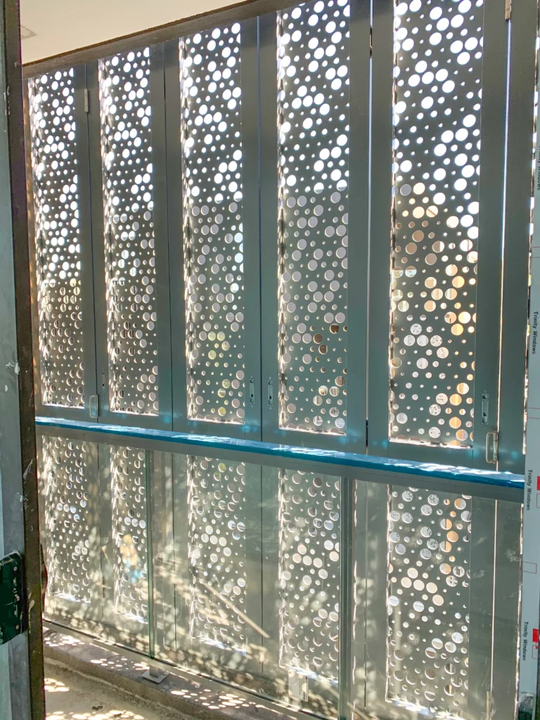 Sliding Perforated Screen for Outdoor Terrace - 2