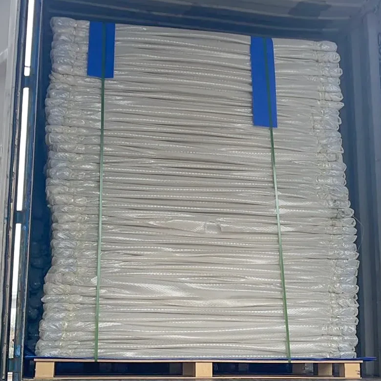 Wrapped aluminum panels secured and strapped inside a shipping container for export