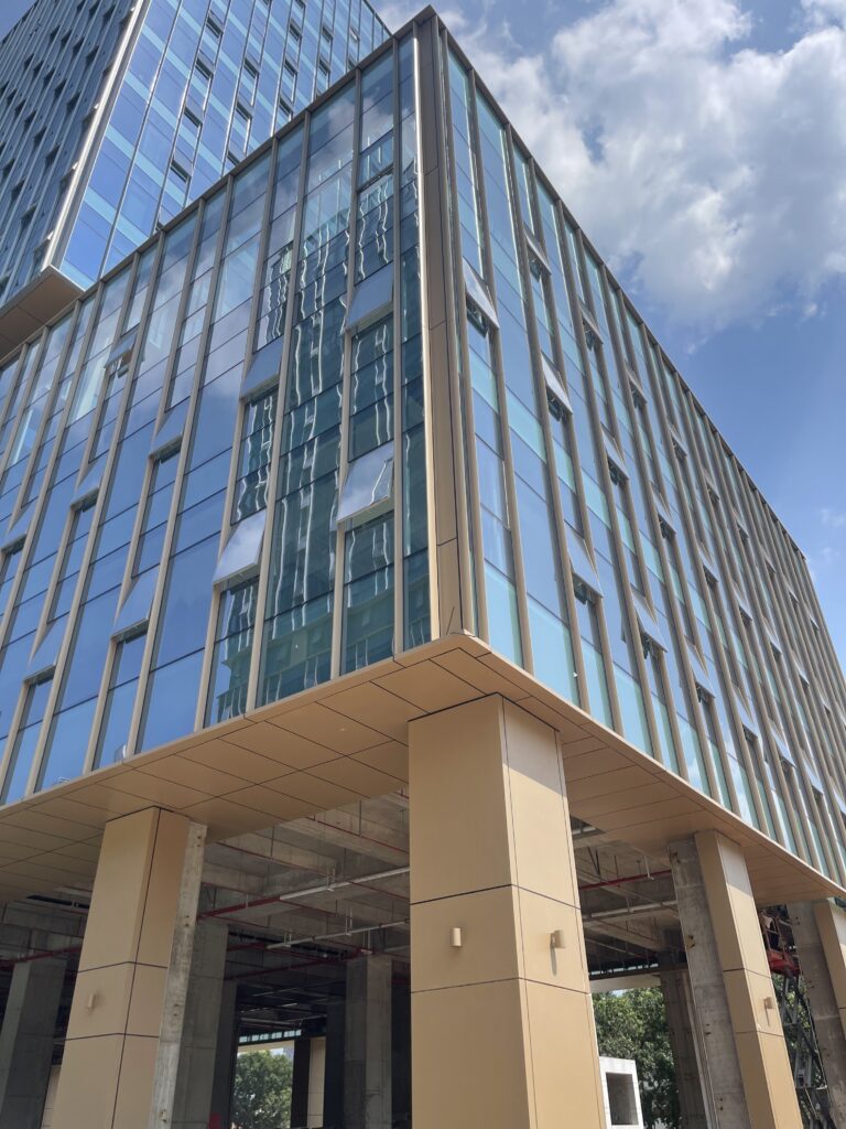 Champagne Aluminum Cladding Commercial Tower