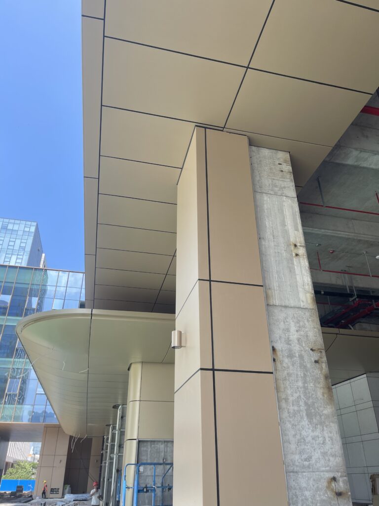Champagne Aluminum Cladding Commercial Tower - 7