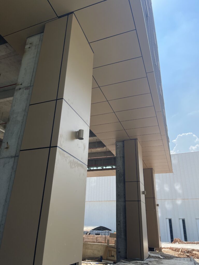 Champagne Aluminum Cladding Commercial Tower - 6