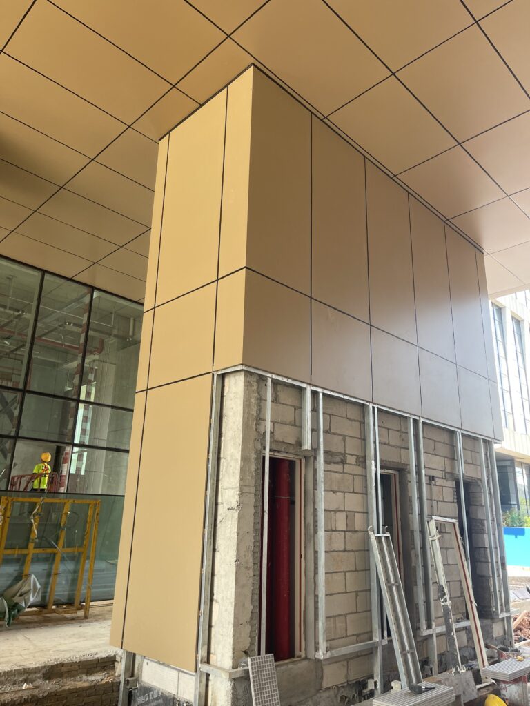 Champagne Aluminum Cladding Commercial Tower - 4