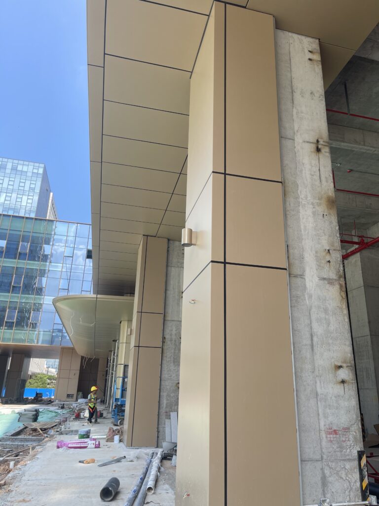 Champagne Aluminum Cladding Commercial Tower - 3